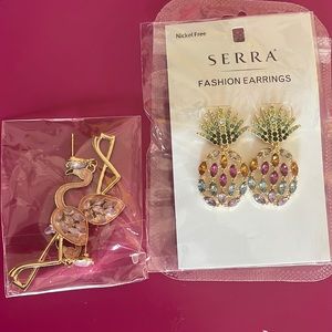 PINEAPPLE AND FLAMINGO EARRINGS
